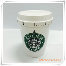 Förderung Kunststoff Starbuck Kaffee Form Timer (HA35005)